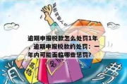 税务逾期1年没申报，你以为只是罚点款那么简单？