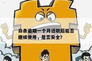 白条的逾期费哪里可以看？逾期了如何应对？