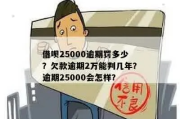 2200元逾期一年，罚息会让你后悔莫及吗？