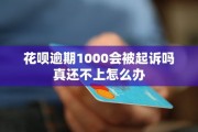 花呗欠款1千多逾期1年，真会被起诉坐牢吗？