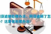 网贷逾期了怎么办？处理办法在哪里找？