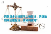 2020年被网贷起诉了？别慌，律师教你这样应对！