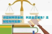 服刑期间网贷逾期利息能减免吗？专业律师为您解析