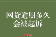 网贷欠款多少，逾期多久，才会被起诉？