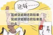 装修贷怎么还？提前还款划算吗？逾期后果有多严重？一文说透！