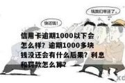 1000元逾期1年，小事一桩还是大麻烦？