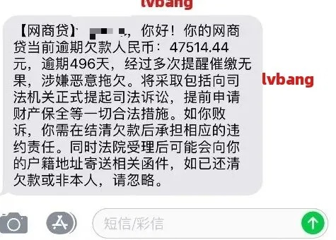 网商贷欠两万没逾期过，会被起诉吗？