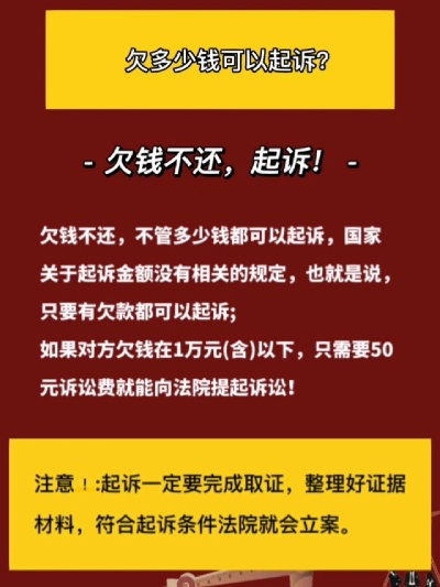 网贷欠多少钱，债主才会真的起诉你？